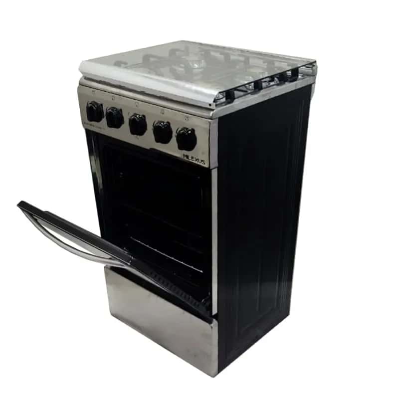 Cocina de Gas Silver Point con 4 Quemadores y Horno-Negro con Ace - Miniatura 1