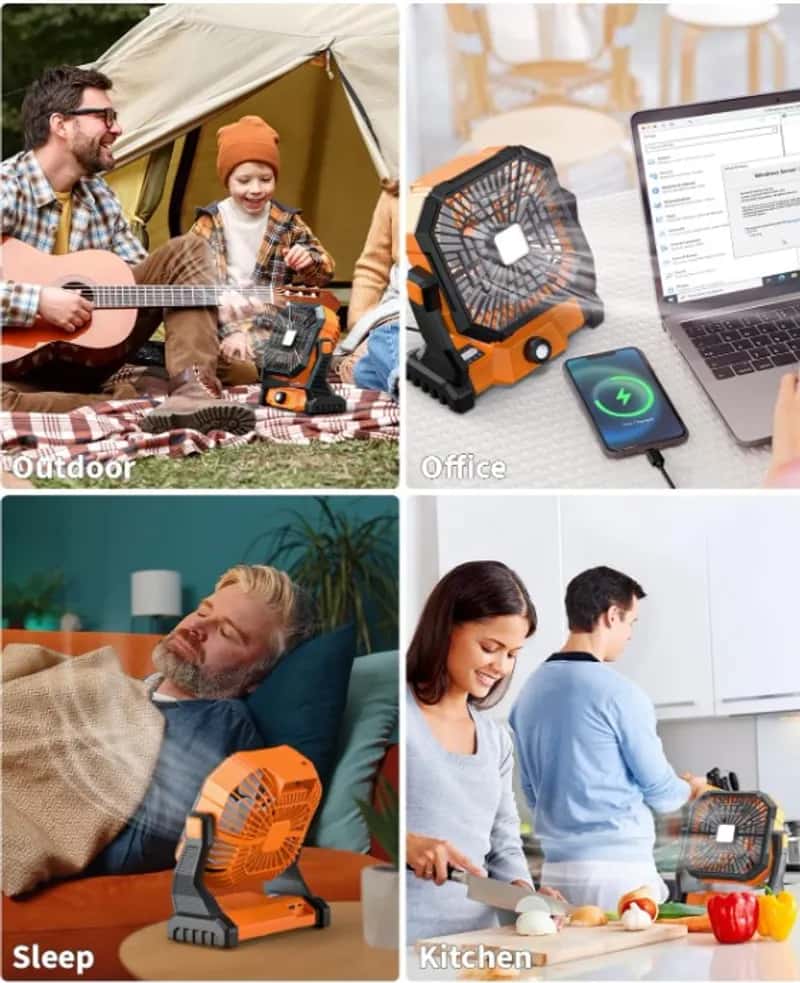 Ventilador Lámpara Recargable 20000 MAH (2 Unidades) - Miniatura 5