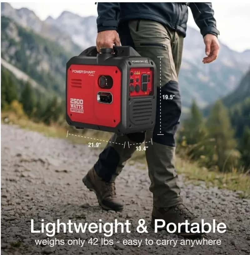 Generador portátil inversor PowerSmart de 2500 W, súper silencioso - Miniatura 4