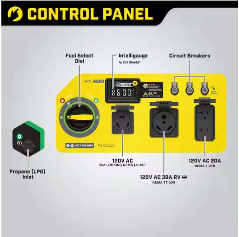 Generador portátil de 5300/4250 Watts (Gasolina y Gas) - Miniatura 2