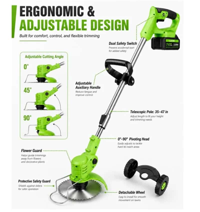 Podadora de Césped Inhalámbrica 880 Watts - Miniatura 2