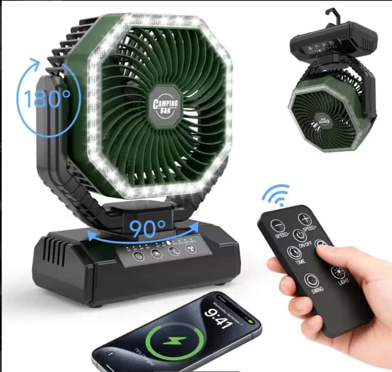 Ventilador Lámpara Recargable 20000 MAH - Miniatura 1