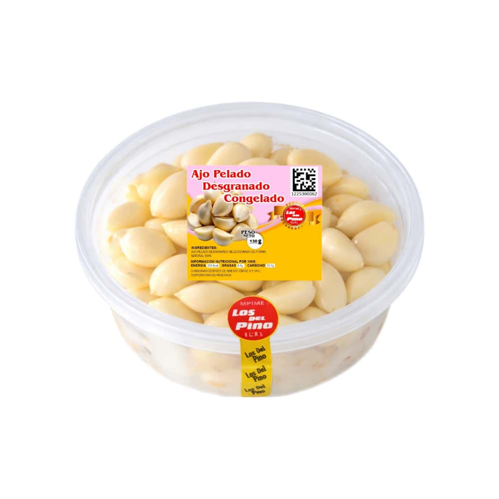 Ajo pelado desgranado congelado Los del Pino (130 g / 4.58 oz) - Miniatura 2