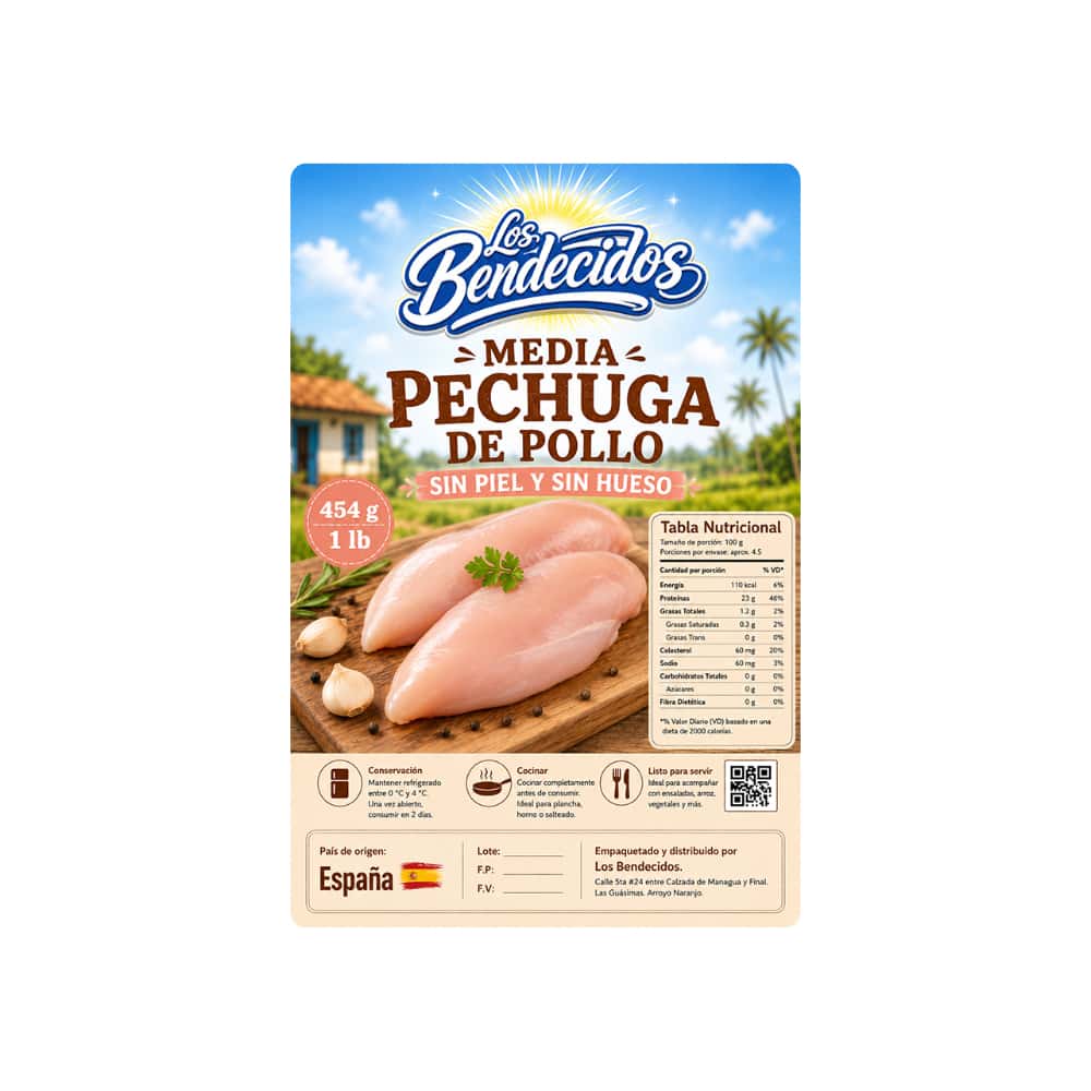 Media pechuga de pollo Los Bendecidos (454 g / 1 lb) - Miniatura 2