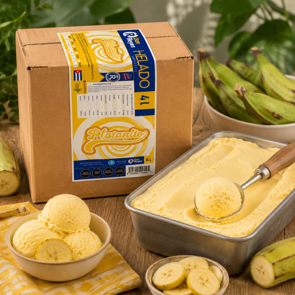 Helado artesanal sabor a platanito Don Reyes (4 L) - Miniatura 5