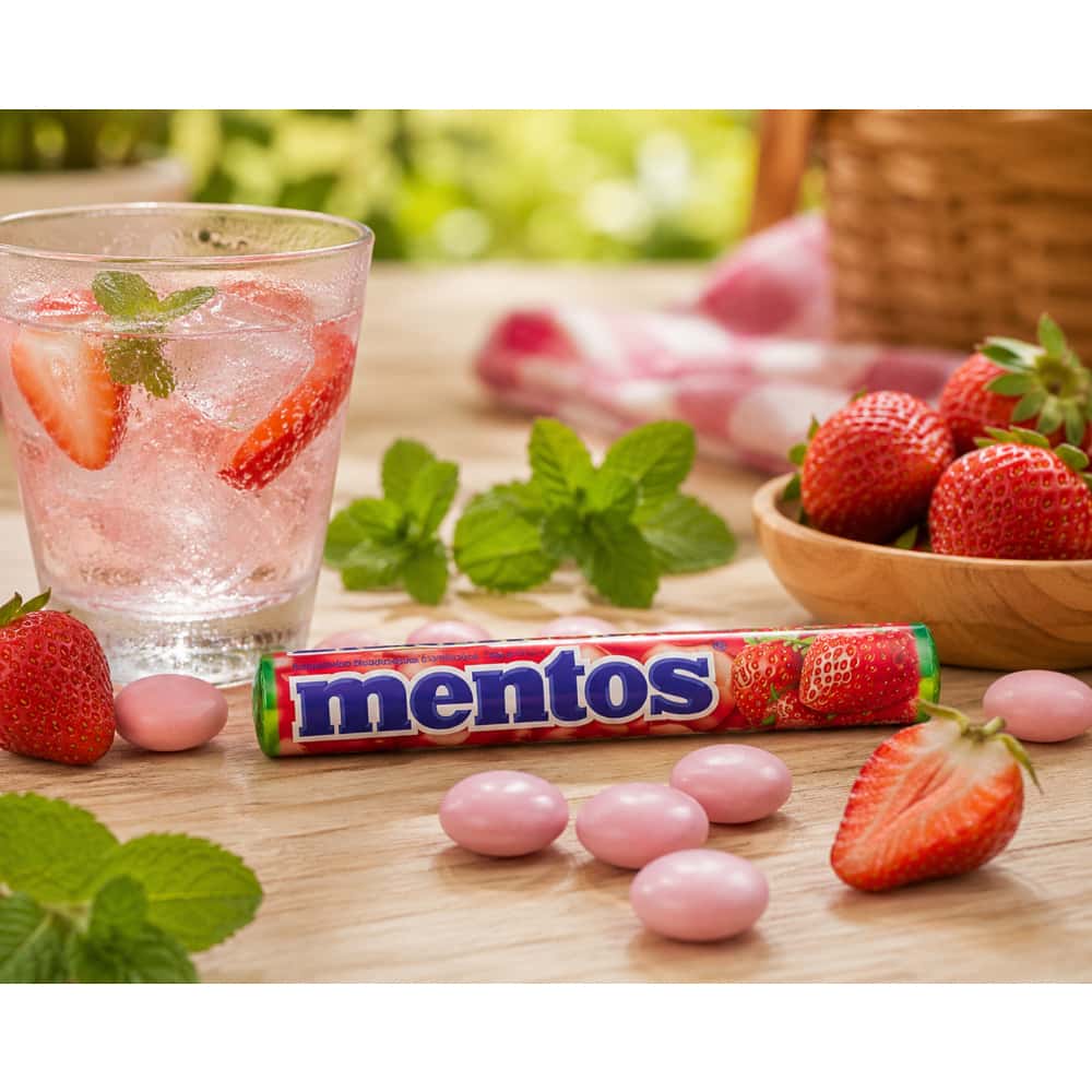 Caramelo masticable sabor fresa Mentos (29.04 g / 1.02 oz) - Miniatura 4