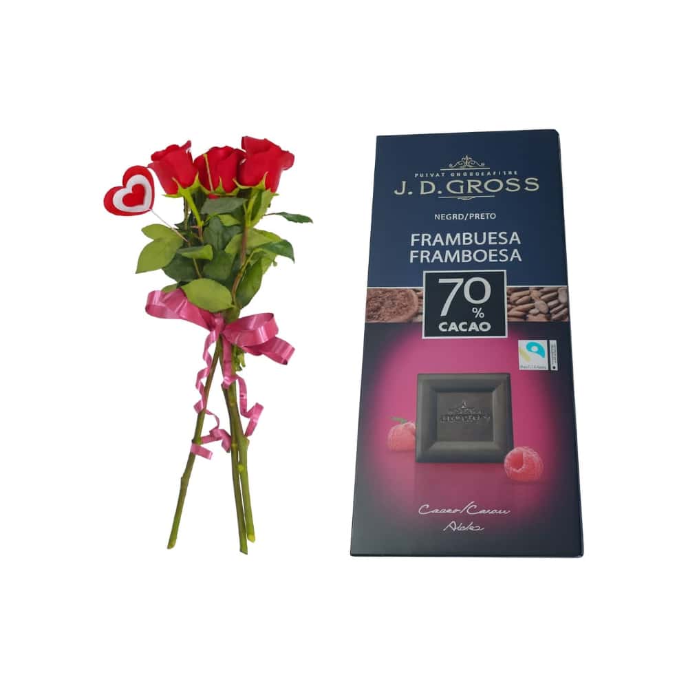 Rosas y chocolate para enamorados Ola Flowers - Miniatura 7
