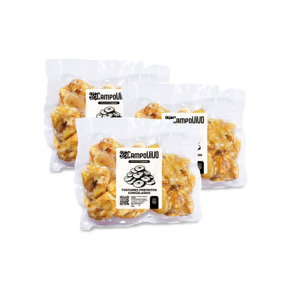 Tostones prefritos congelados Campo Vivo (3 x 500 g / 1.1 lb) - Miniatura 1