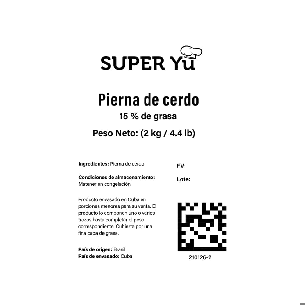 Pierna de cerdo sin piel y sin hueso Super Yu (2 kg / 4.4 lb) - Miniatura 3