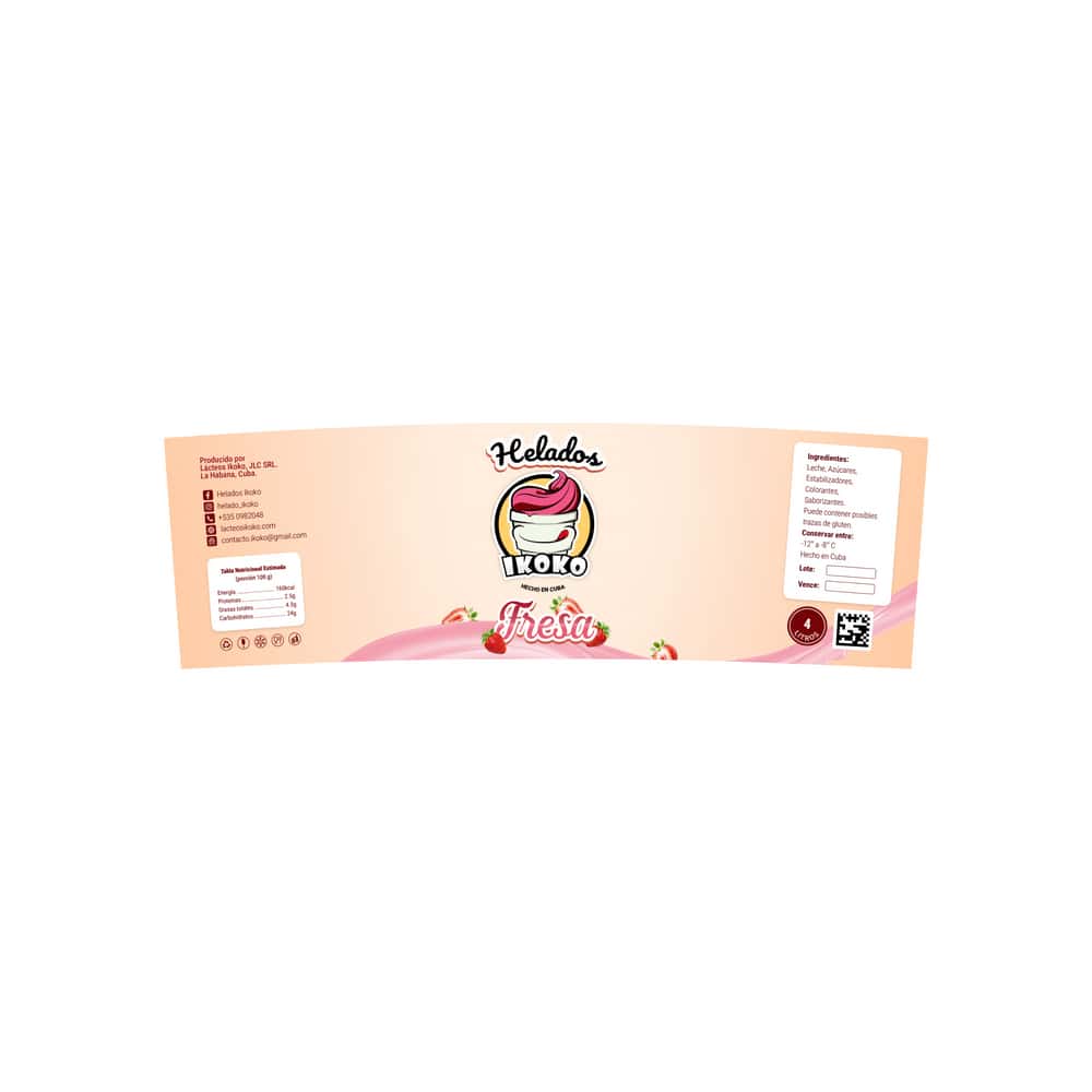 Helado sabor fresa Ikoko (4 L) - Miniatura 2
