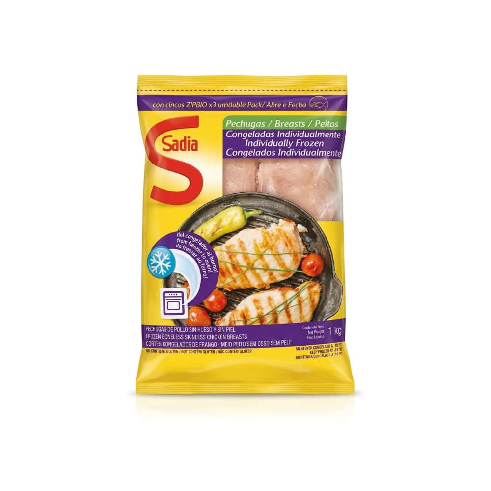 Pechuga de pollo sin piel y sin hueso Sadia (1 kg / 2.2 lb) - Miniatura 1