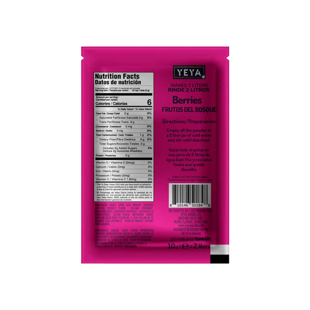 Refresco instantáneo sabor frutos del bosque YEYA (26 x 10 g) - Miniatura 2