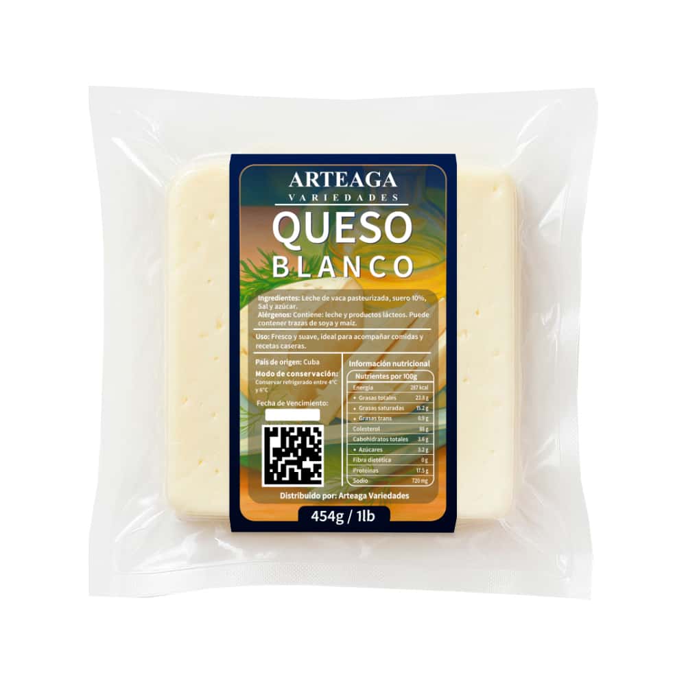 Queso blanco criollo Arteaga Variedades (454 g / 1 lb) - Miniatura 1