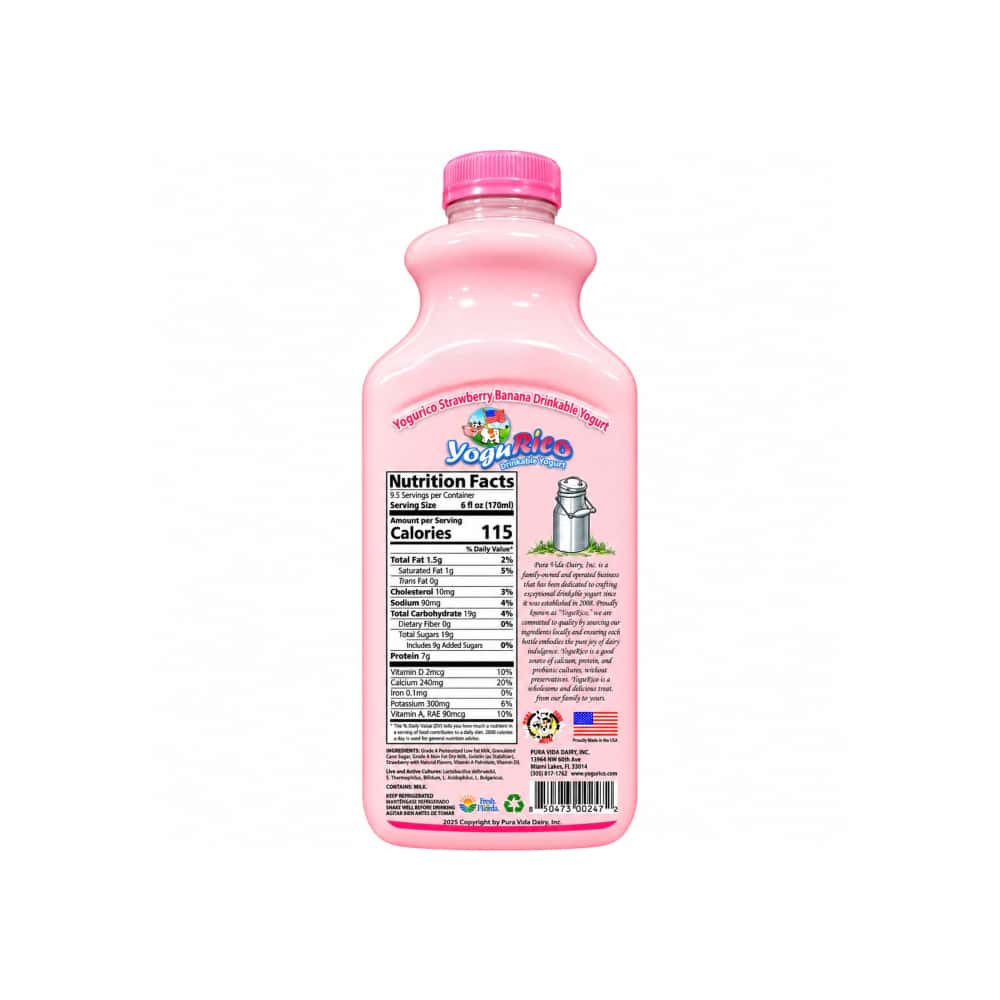 Yogur de fresa y plátano bebible YoguRico (1.69 L) - Miniatura 2