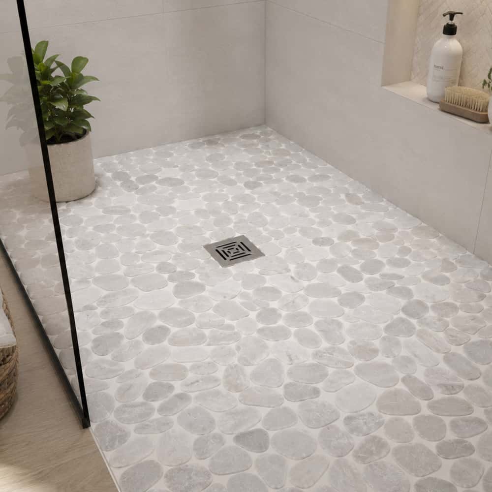 Caja de losas - Mosaico Glacier White 27 x 27 cm – piedra natural Zeric (10 U) - Miniatura 4