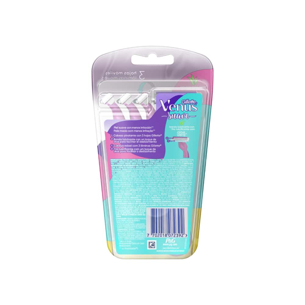 Maquinillas de afeitar desechables Gillette Venus Suave (2 U) - Miniatura 4