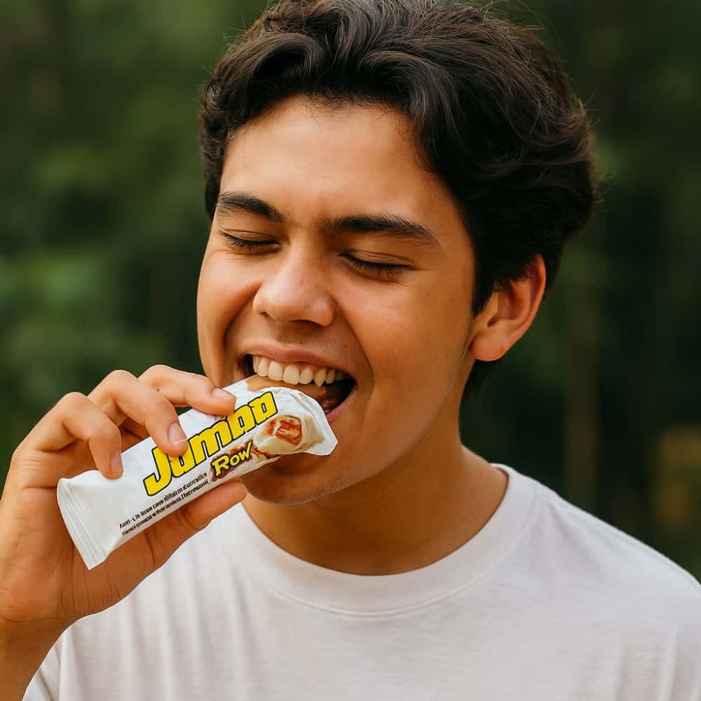Nougat con caramelo y maní recubierto con sabor a chocolate blanco Jumbo Flow (48 g / 1.69 oz) - Miniatura 5