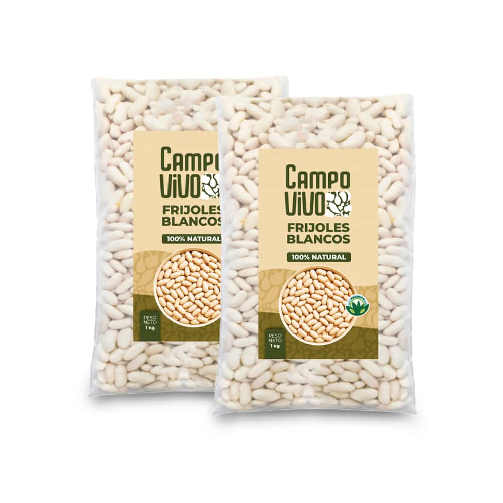Frijoles blancos Campo Vivo (2 x 1 kg / 2.2 lb) - Miniatura 1