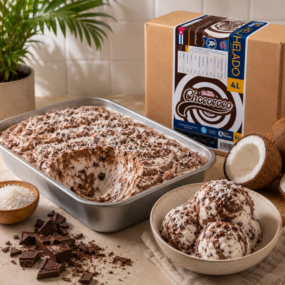 Helado artesanal sabor choco - coco Don Reyes (4 L) - Miniatura 4