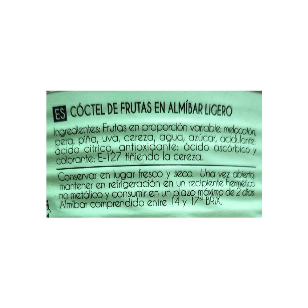Cóctel de frutas en almíbar ligero Mocitos (2.65 kg / 5.83 lb) - Miniatura 4