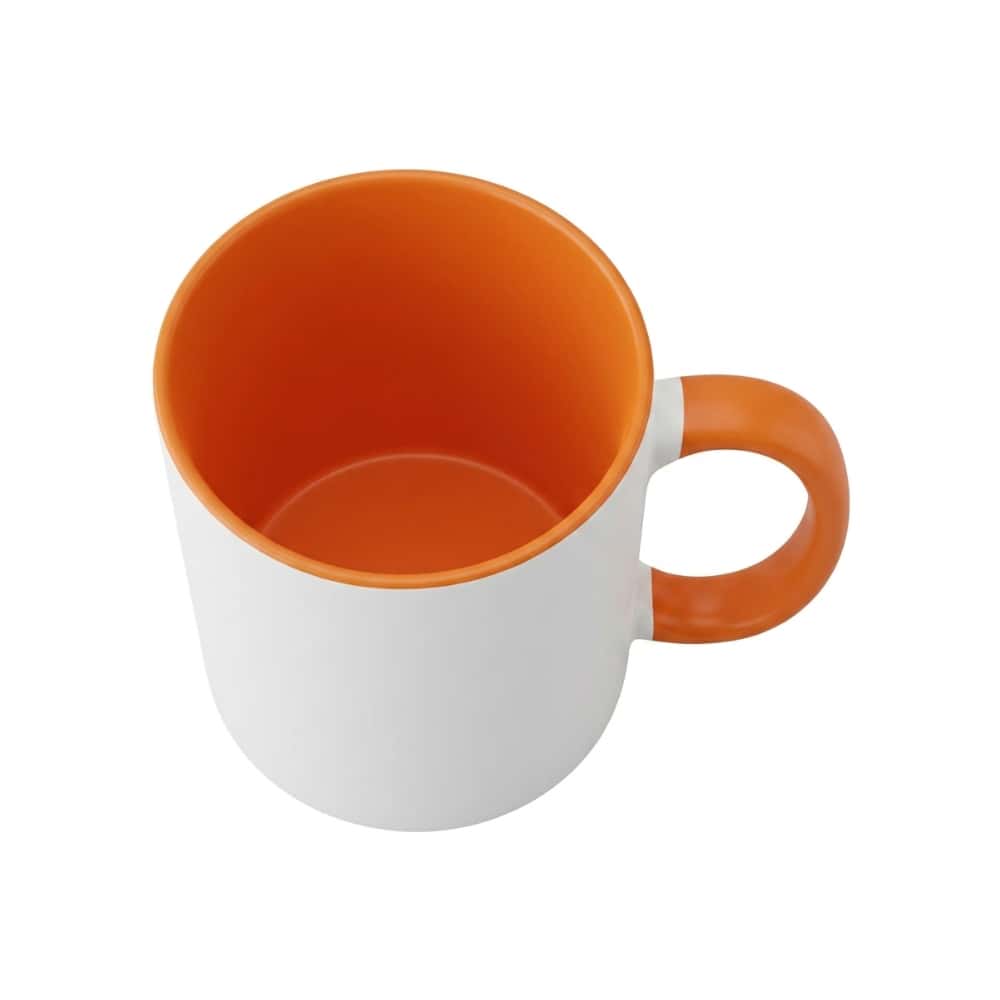 Taza de cerámica blanca y naranja Torbex - Miniatura 3