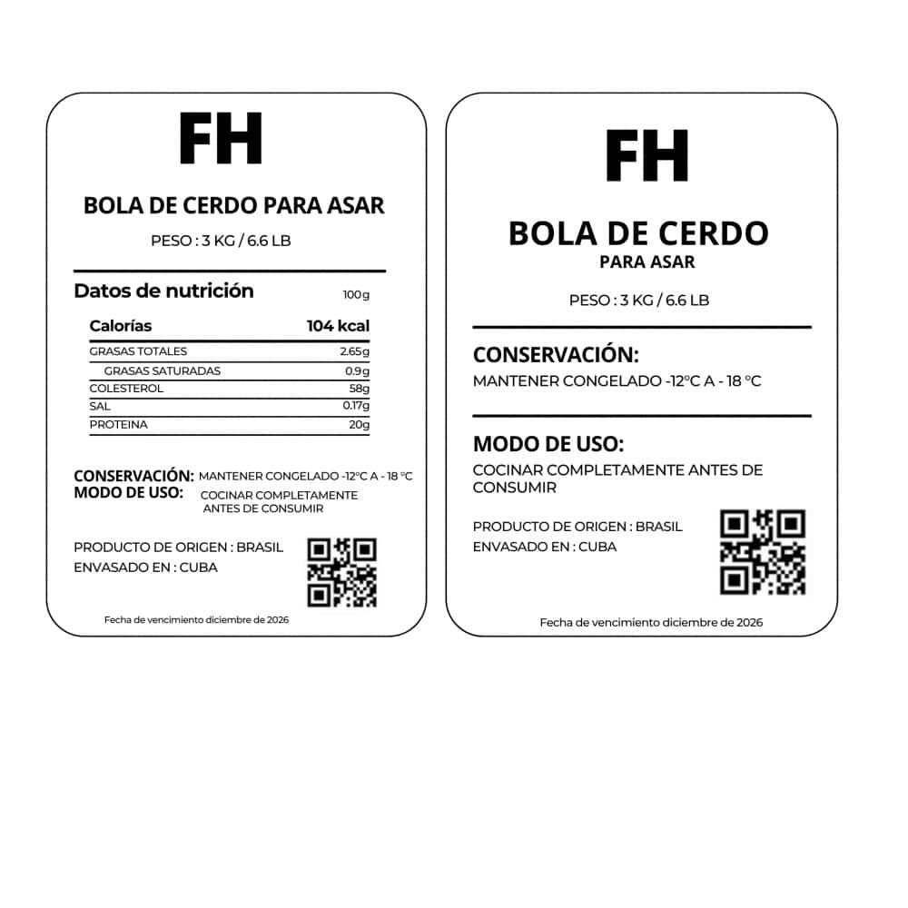 Bola de cerdo para asar Fresco Habana (3 kg / 6.6 lb) - Miniatura 4