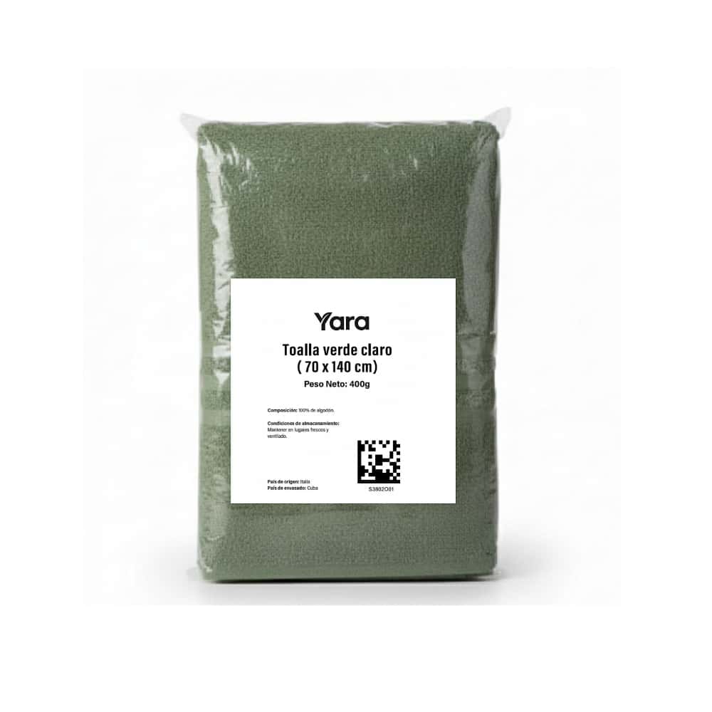 Toalla verde claro Yara (70 x 140 cm) - Miniatura 5