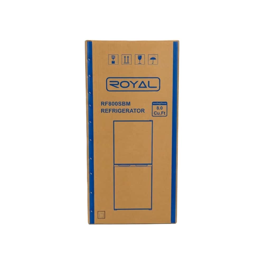 Refrigerador de 226 L / 8 pies cúbicos gris con dos puertas negras Royal RF800SBM - Miniatura 4