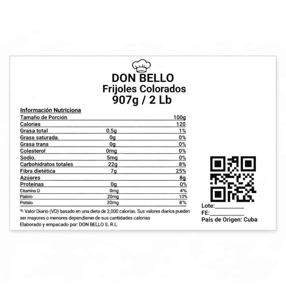 Frijoles colorados Don Bello (907 g / 2 lb) - Miniatura 3