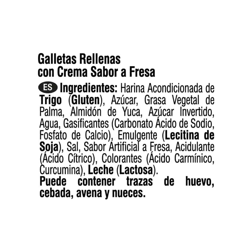 Galletas dulces rellenas con crema sabor a fresa Festival Noel (600 g / 1.32 lb) - Miniatura 3