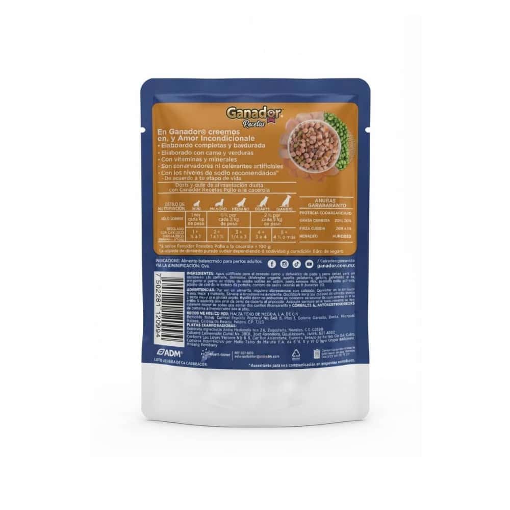 Alimento para perros adultos pollo a la cacerola Ganador (100 g / 3.52 oz) - Miniatura 5