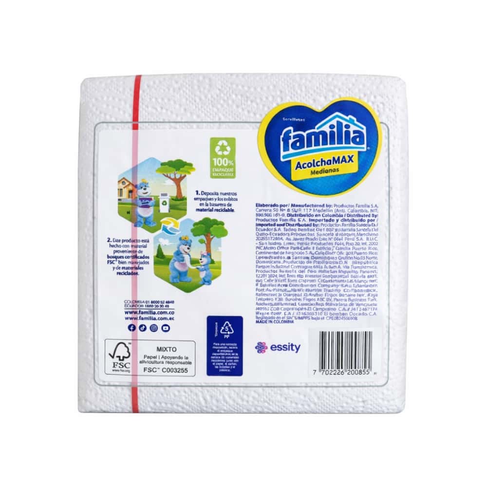 Servilletas de doble capa plegadas en dos medianas AcolchaMAX (100 U) - Miniatura 4