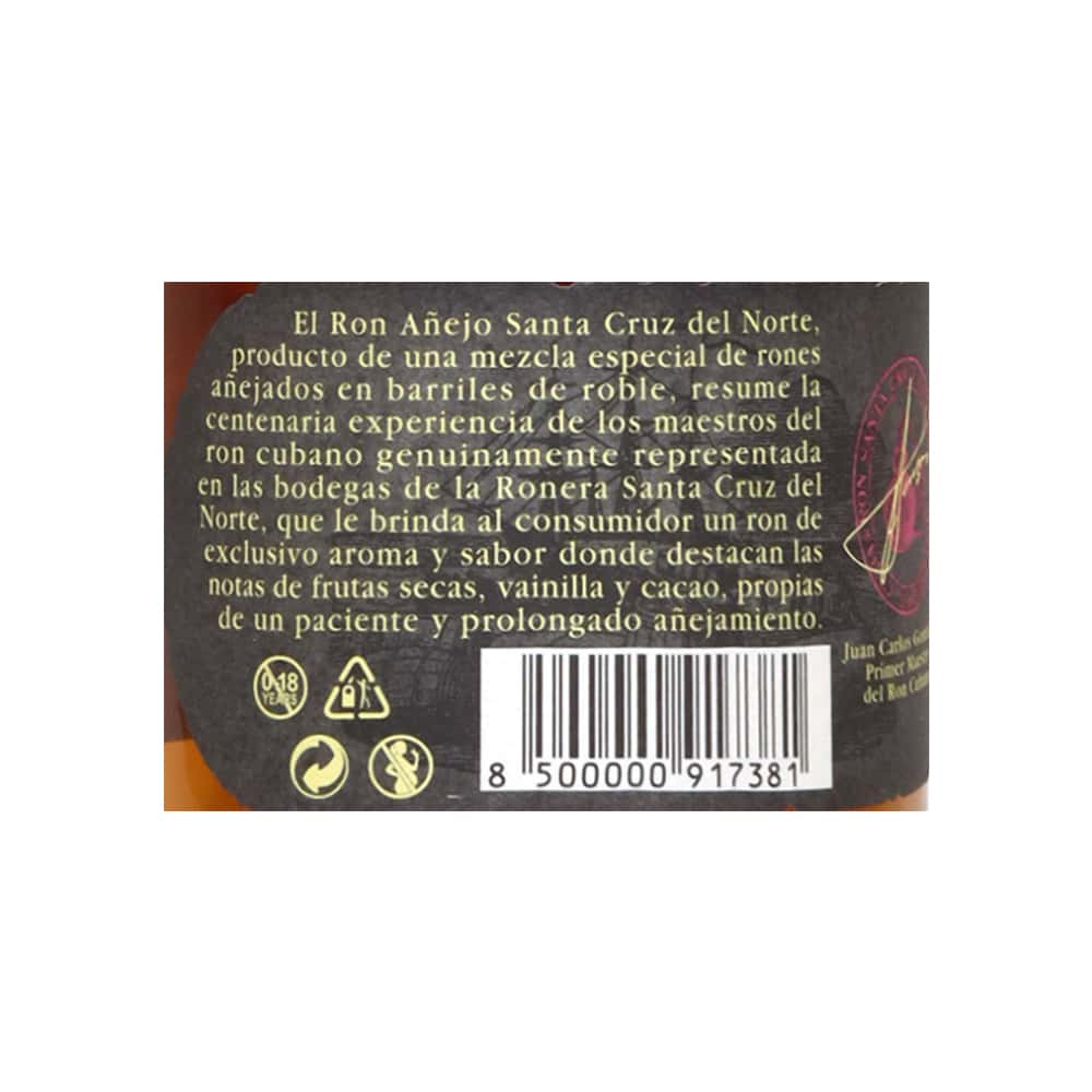 Ron Añejo Santa Cruz del Norte (700 ml) - Miniatura 3