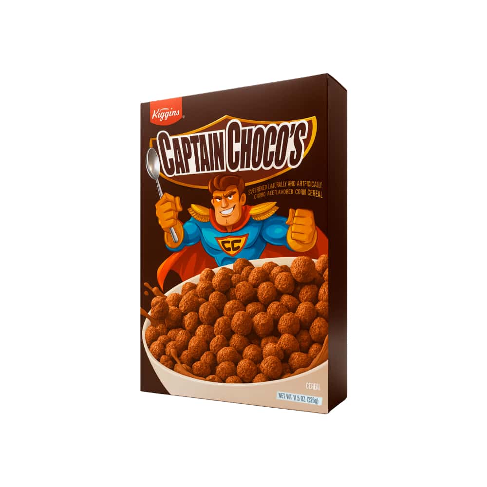 Cereal de maíz con sabor a chocolate endulzado natural y artificialmente Kiggins (326 g / 11.5 oz) - Miniatura 5
