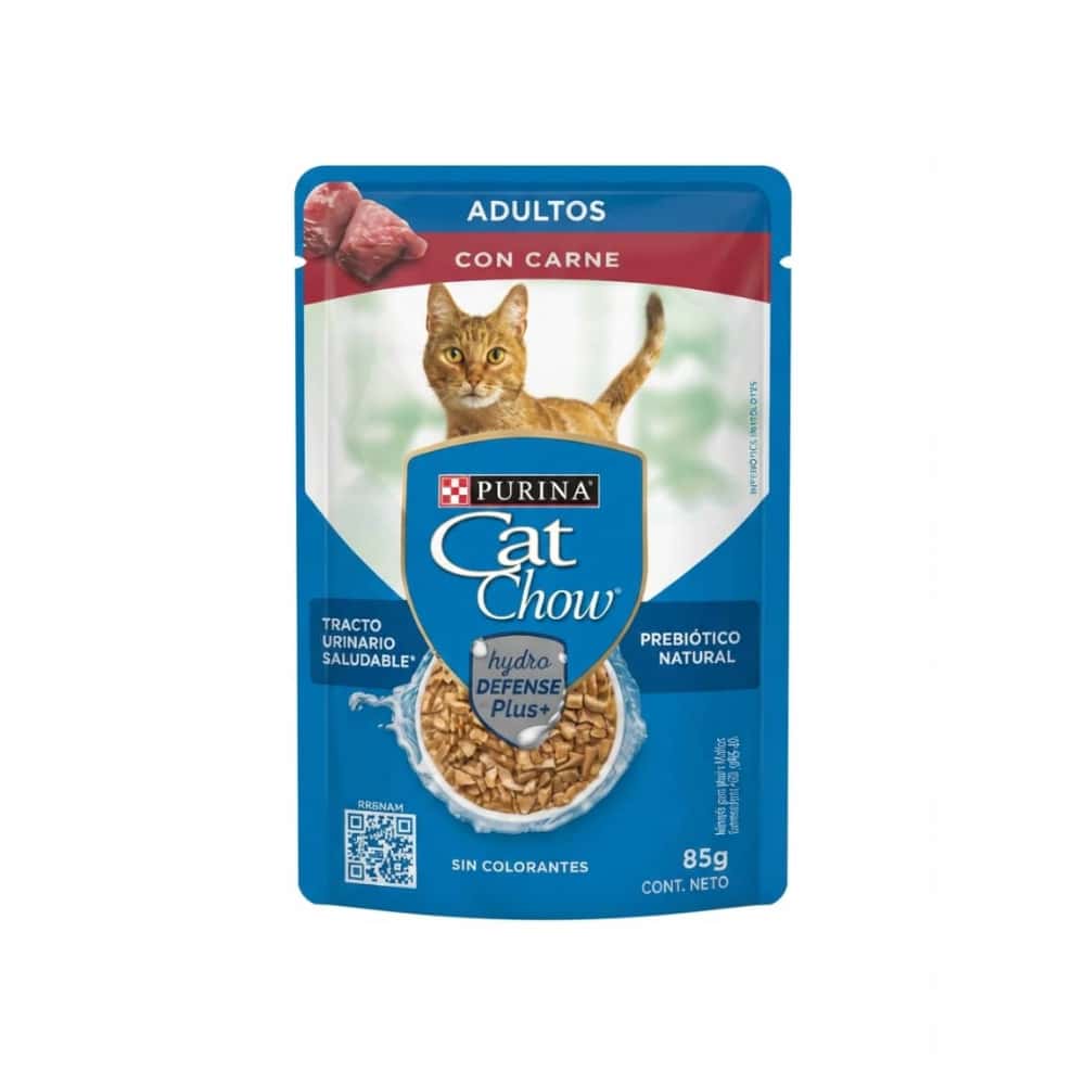 Alimento para gatos adultos con carne Cat Chow Purina (85 g / 3 oz) - Miniatura 1