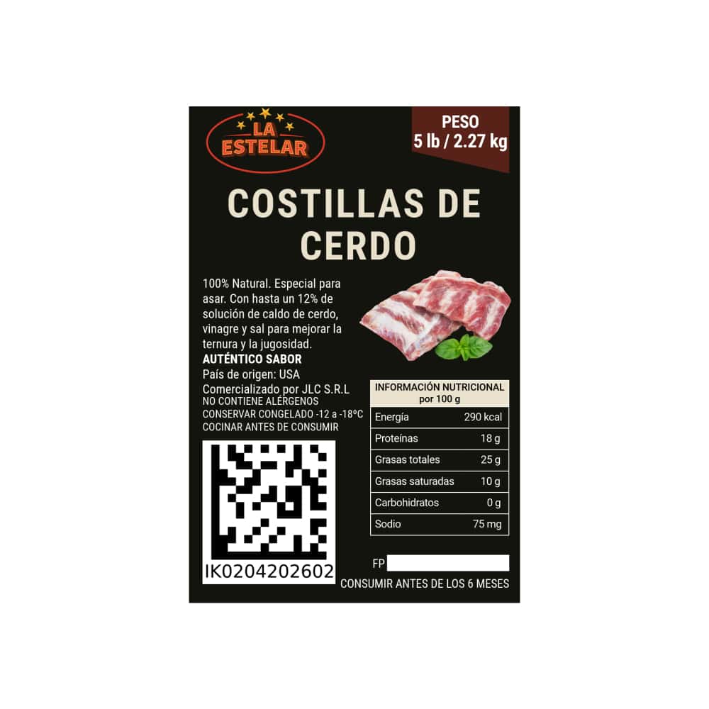 Costillas de cerdo La Estelar (2.27 kg / 5 lb) - Miniatura 2