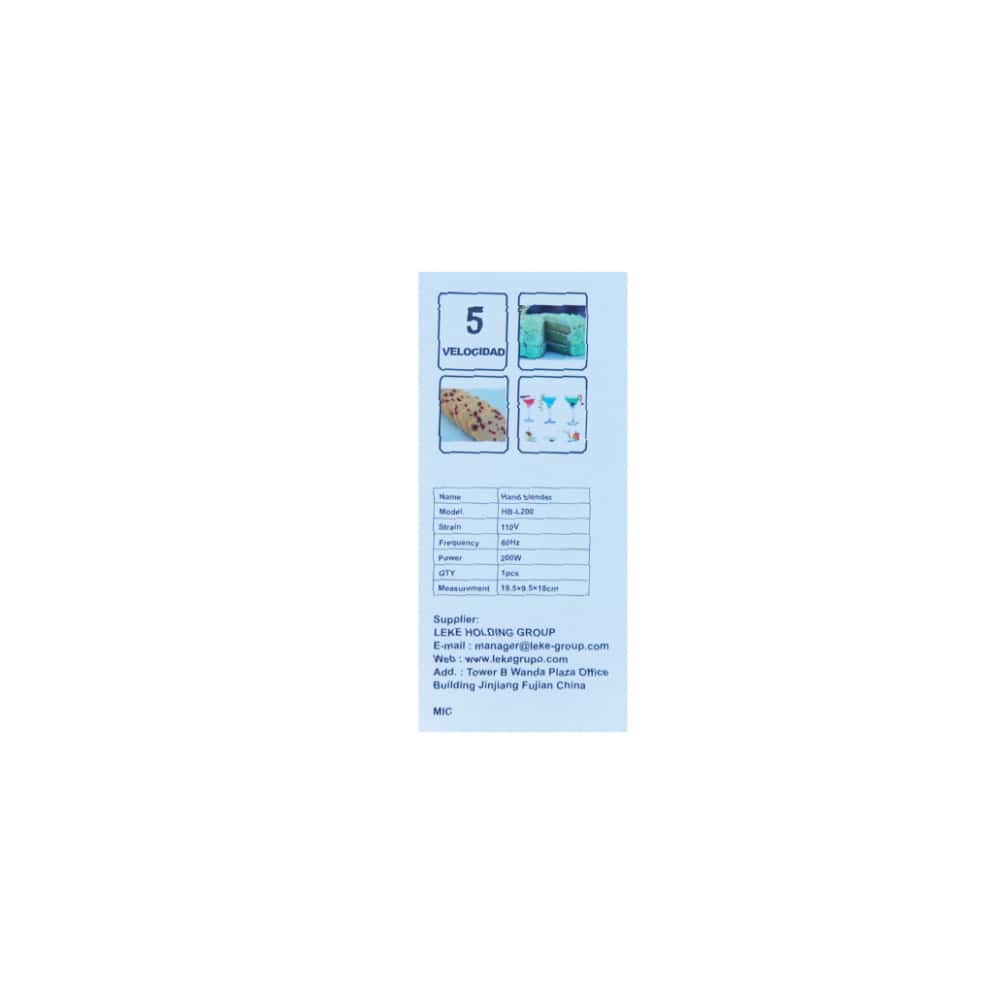 Batidora merenguera de 5 velocidades EONE HB-L200 - Miniatura 4