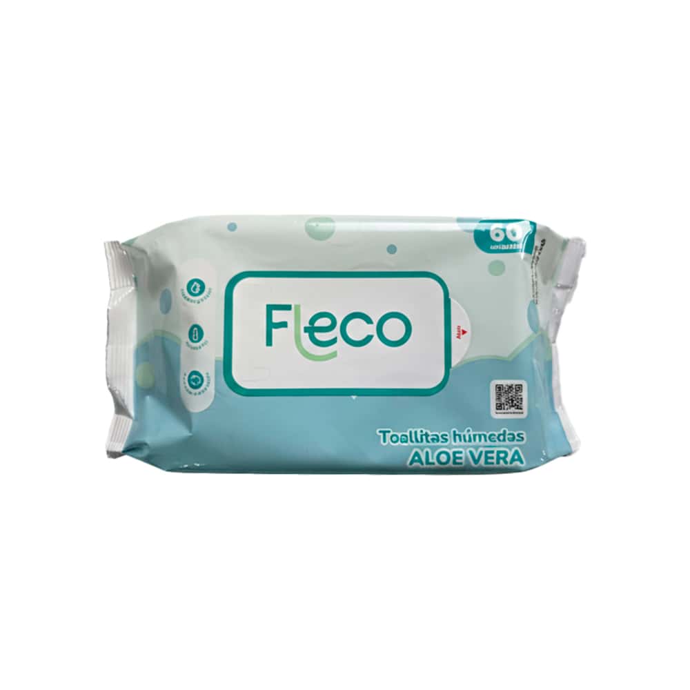 Toallitas húmedas de áloe vera Fleco (60 U) - Miniatura 1