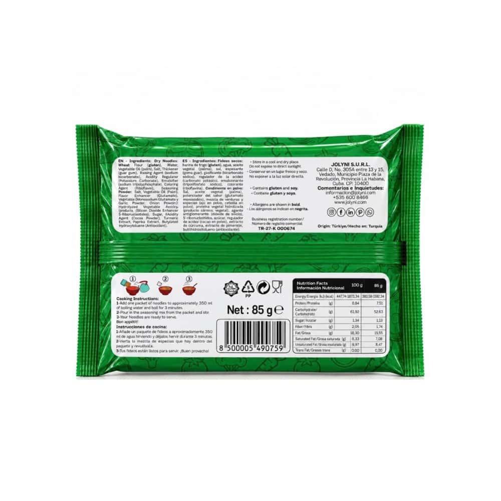 Sopa de fideos instantáneos sabor a vegetales Jolyni (2 x 85 g / 3 oz) - Miniatura 2