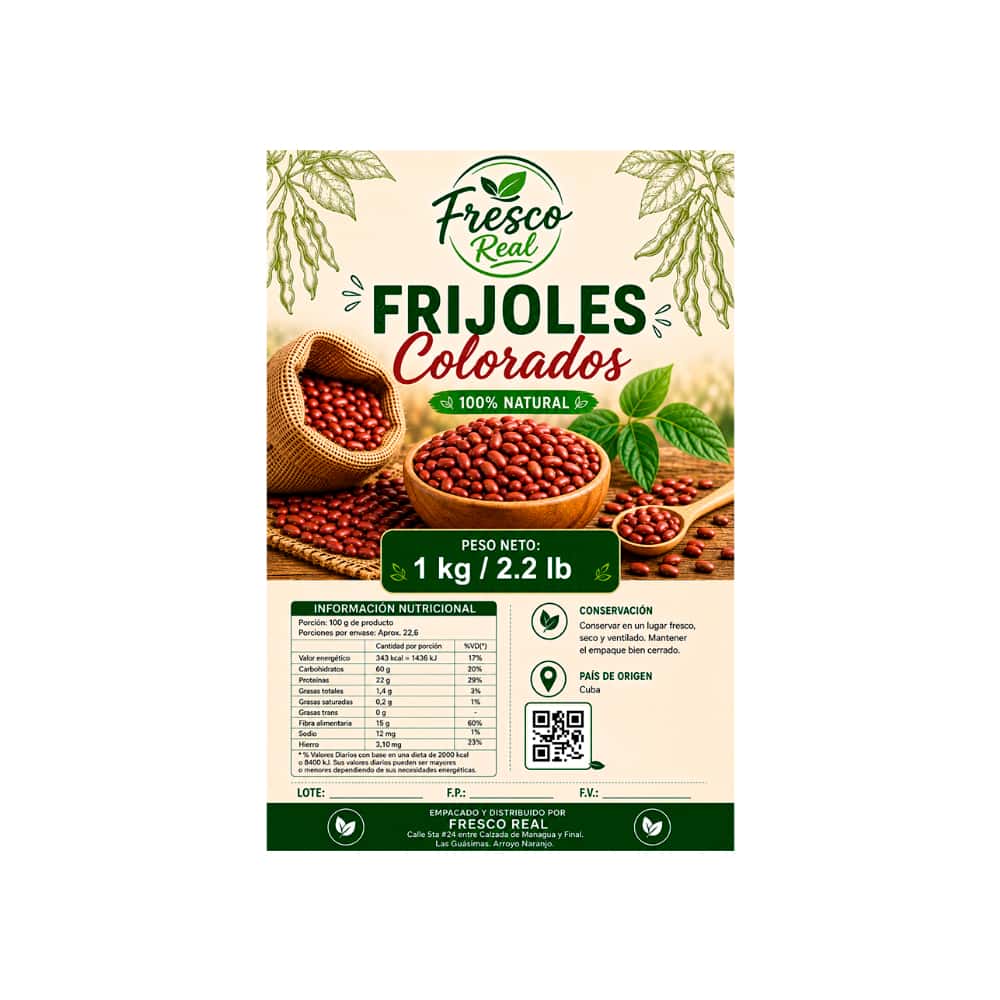 Frijoles colorados Fresco Real (1 kg / 2.2 lb) - Miniatura 2