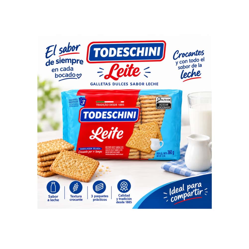Galletas de leche Todeschini (20 x 360 g / 12 oz) - Miniatura 3