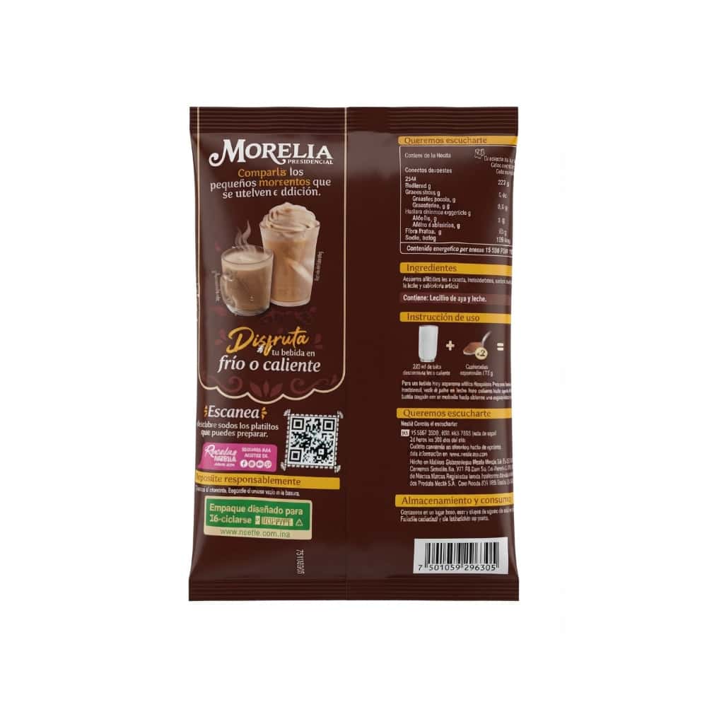 Alimento en polvo para preparar bebidas sabor a chocolate Morelia Presidencial (357 g / 12.59 oz) - Miniatura 2