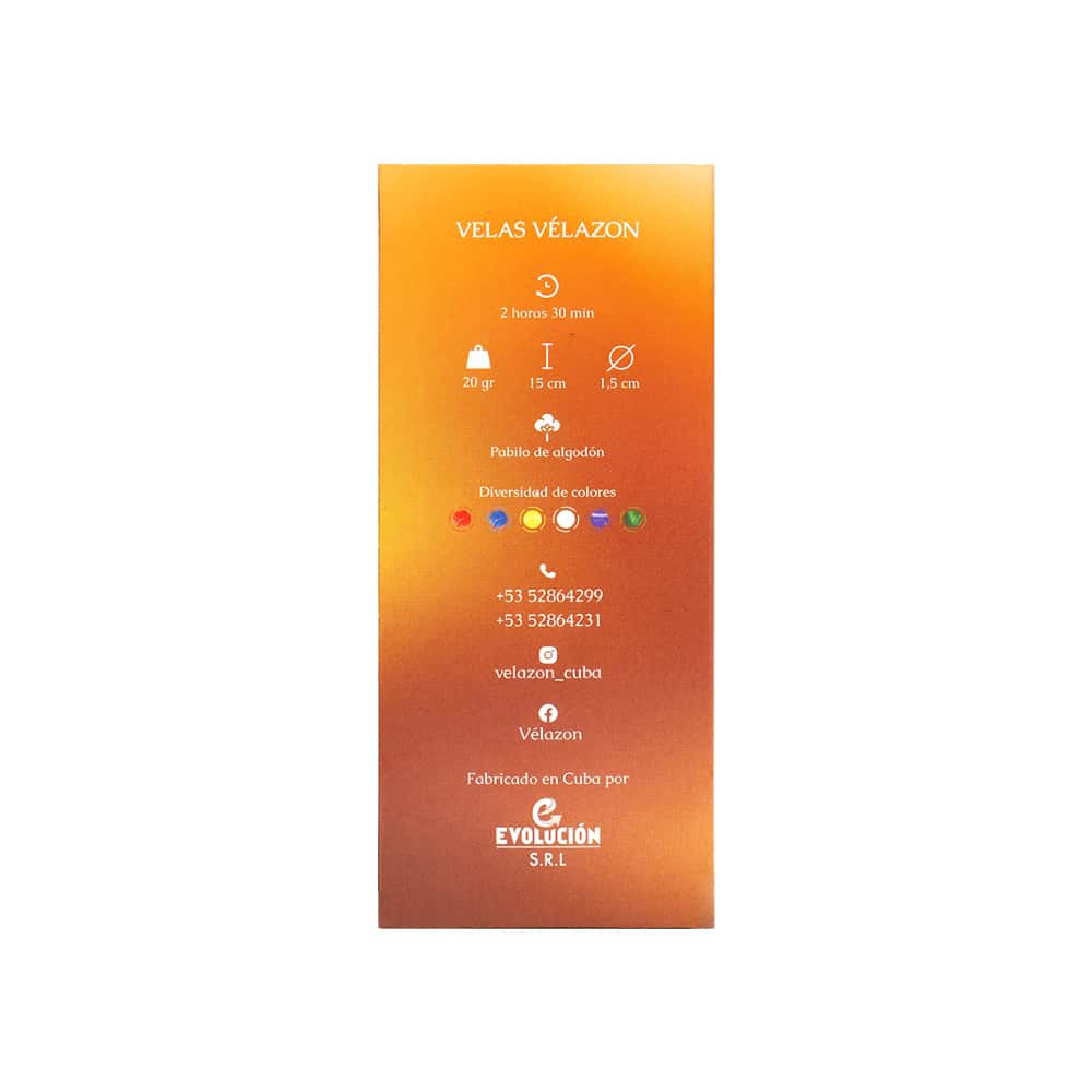 Velas de cera color blanco Vélazon (5 U) - Miniatura 2