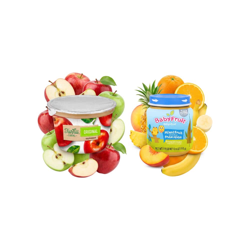 Compotas de manzana y frutas mixtas (12 x 113 g / 4 oz) - Miniatura 4