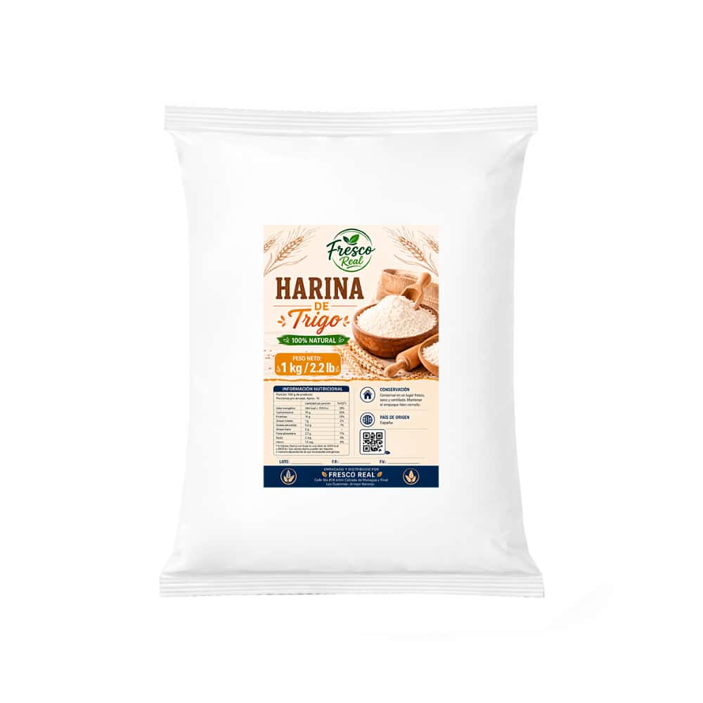 Harina de trigo fortificada Fresco Real (1 kg / 2.2 lb) - Miniatura 1