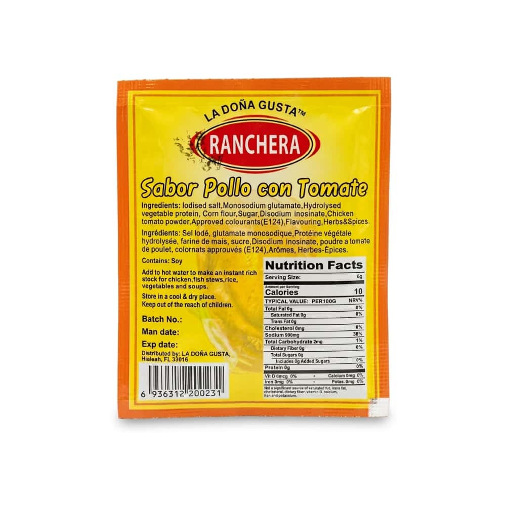 Sazón sabor pollo con tomate Ranchera (6 g) - Miniatura 2