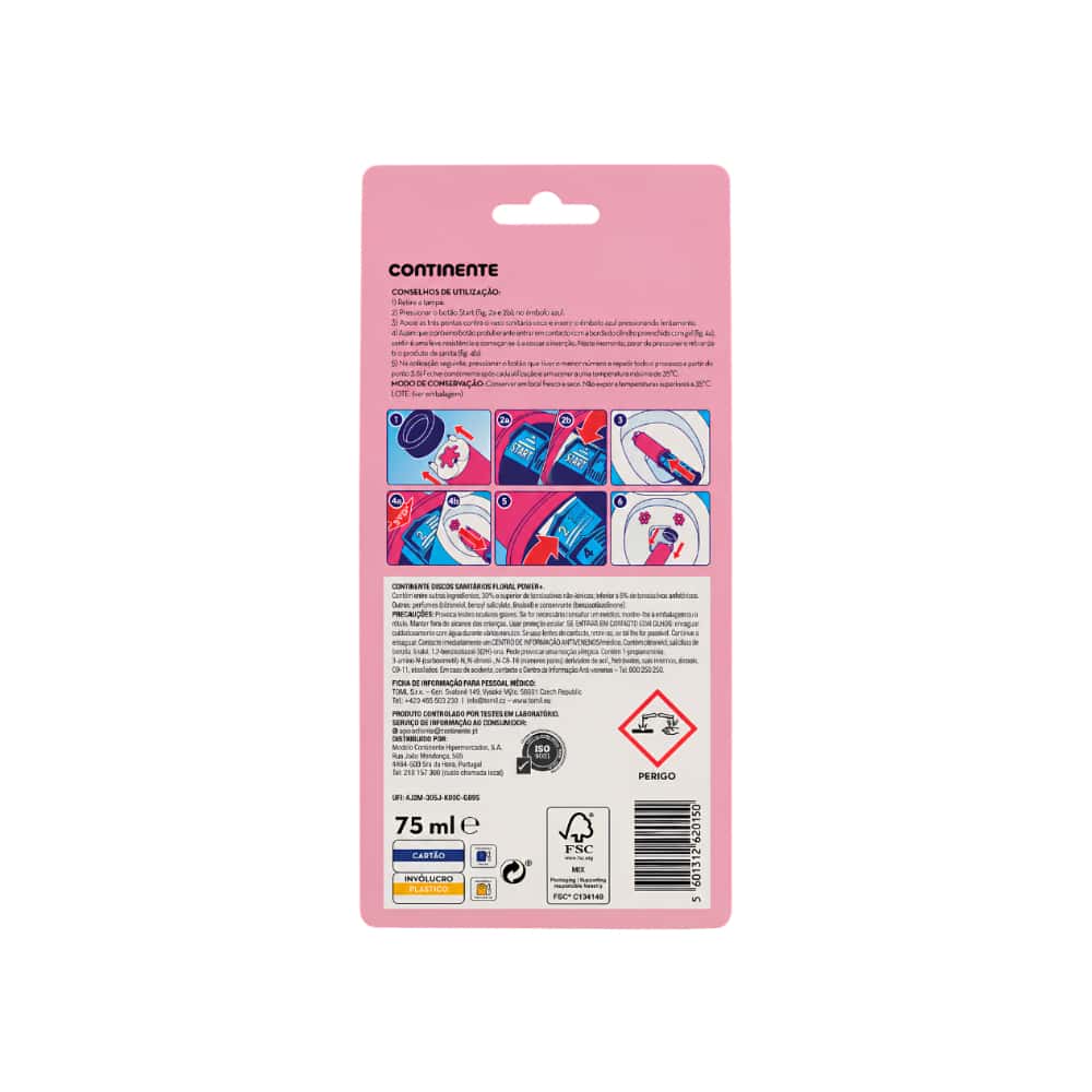 Discos sanitarios Power+ Floral Continente (12 U) - Miniatura 2