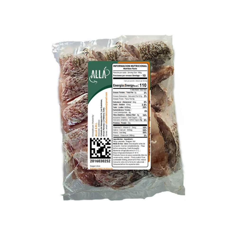 Pescado pargo en rodajas ALLÁ (1 kg / 2.2 lb) - Miniatura 5