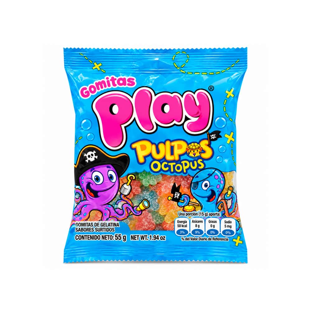 Gomitas de gelatina con forma de pulpo Play (55 g / 1.94 oz) - Miniatura 2