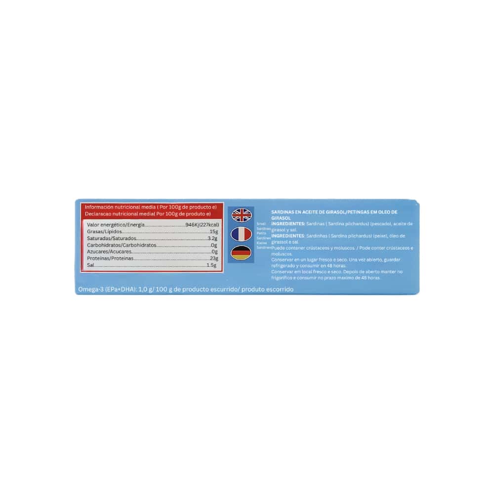 Sardinillas en aceite de girasol Vivó (88 g / 3.10 oz) - Miniatura 3